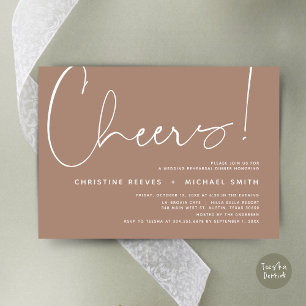 Cheers, Wedding Rehearsal Dinner Invitation