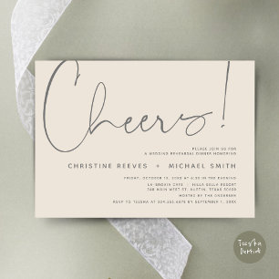 Cheers, Wedding Rehearsal Dinner Invitation