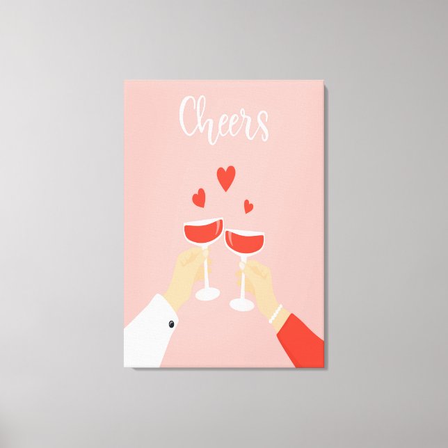 Cheers Wine Canvas Print (Front)