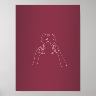 Cheers Wine Poster