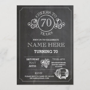 Cheers Wine Tasting Chalk Birthday Party Invite