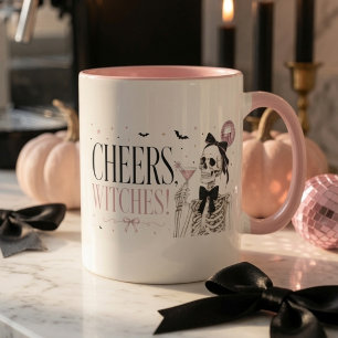 Cheers Witches Skeleton Halloween Mug