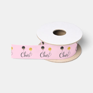 Cheers with Balloons Satin Ribbon