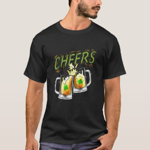 Cheers With Beers And Shamrock For St Patricks Day T-Shirt