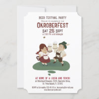 cheersful and cheerful Bavarian invite Oktoberfest