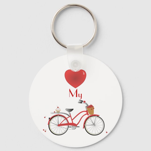 Cheery Cherry Bicycle Key Ring (Front)