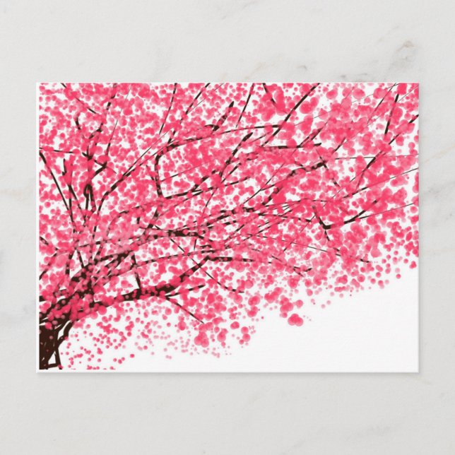 Cheery Cherry Blossom Postcard (Front)