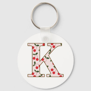 Cheery Cherry K Key Ring