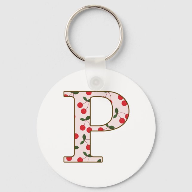 Cheery Cherry P Key Ring (Front)