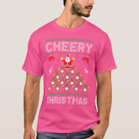 Cheery Christmas Santa Claus Reindeer Cheerleading