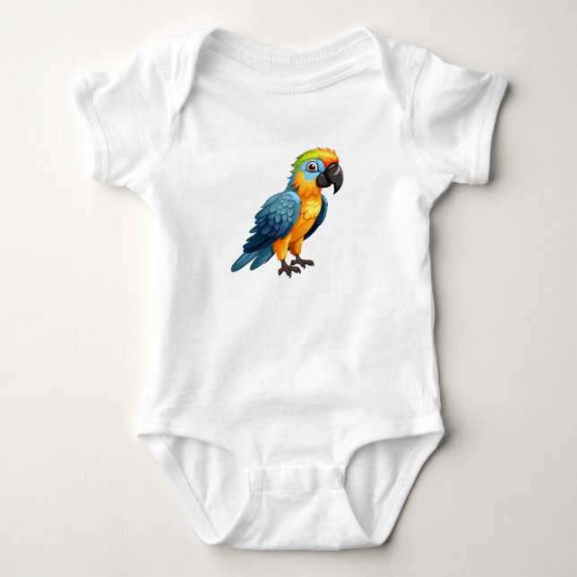 Cheery Parrot Baby Bodysuit (Front)