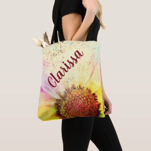 Cheery Pastel Sunflower Tote Bag