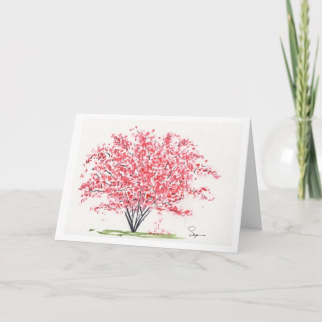 Cheery Spring Tree Card (Front)
