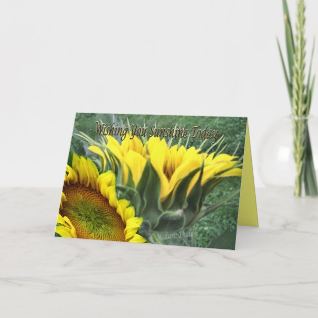 cheery Sunflower- customise Card (Front)