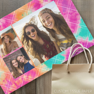 Cheery Tie Dye with 3 Photos - Tissue Paper