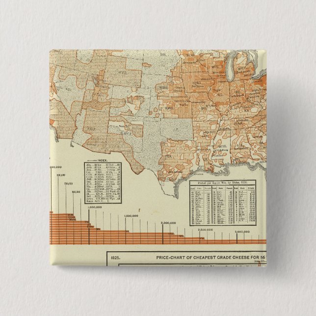 Cheese 15 Cm Square Badge (Front)