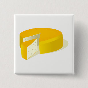 Cheese 15 Cm Square Badge