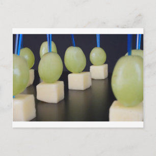 cheese and grapes postcard