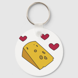 Cheese and Kisses Cockney Rhyming Slang Gift Key Ring