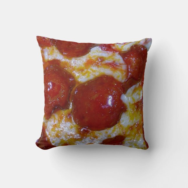 Cheese and Pepperoni Pizza Party Cushion (Front)