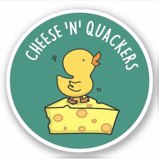 Cheese And Quackers Funny Duck Pun  (Front)