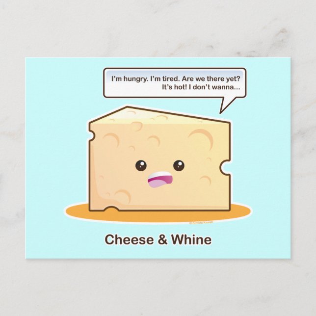 Cheese and Whine Postcard (Front)