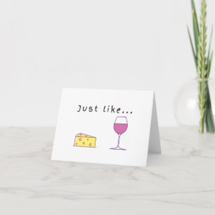 Cheese and wine - blank card