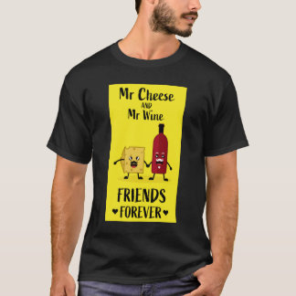Cheese And Wine Lovers T-Shirt