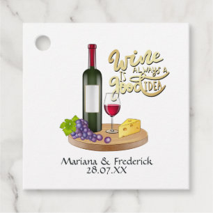 Cheese and Wine Tasting Favour Tags