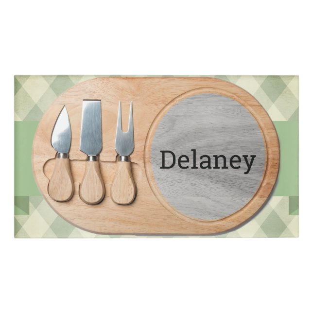 Cheese Board Custom Charcuterie Name Tag (Front)