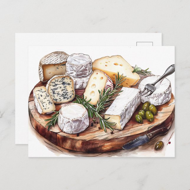Cheese board, Postcrossing Postcard (Front/Back)