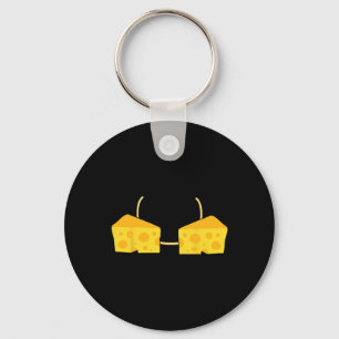 Cheese Bra Costume Cute Easy Food Halloween Gift Key Ring