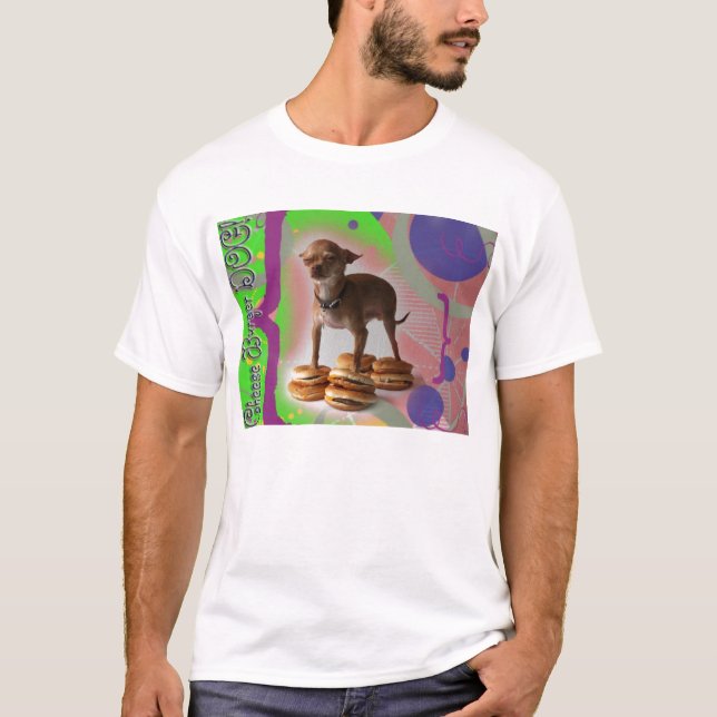Cheese Burger Dog T-Shirt (Front)