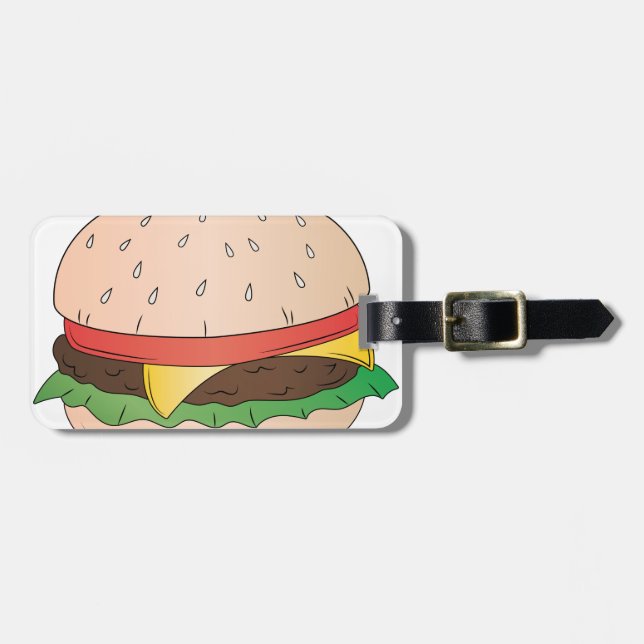 Cheese Burger Luggage Tag (Front Horizontal)