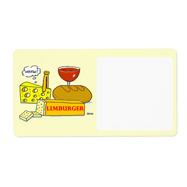 Cheese Cartoon Food Storage Funny Label (Front)