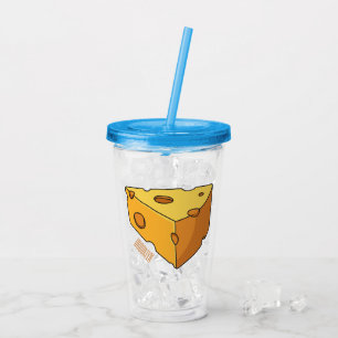 Cheese cartoon illustration   acrylic tumbler