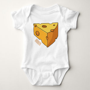 Cheese cartoon illustration baby bodysuit