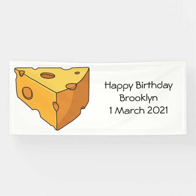 Cheese cartoon illustration banner (Horizontal)