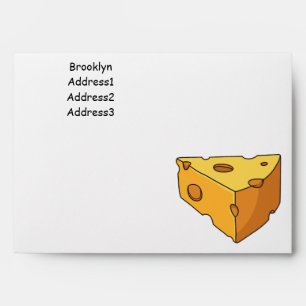 Cheese cartoon illustration envelope