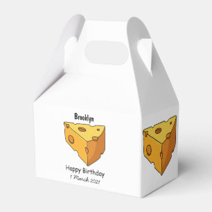 Cheese cartoon illustration favour box