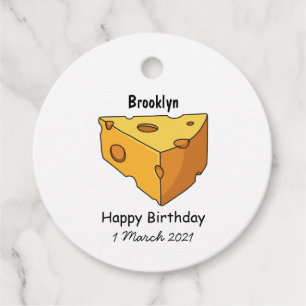 Cheese cartoon illustration favour tags
