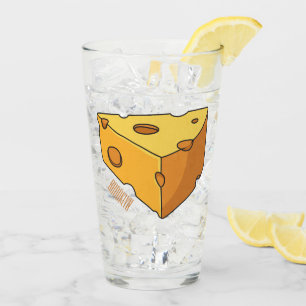 Cheese cartoon illustration  glass