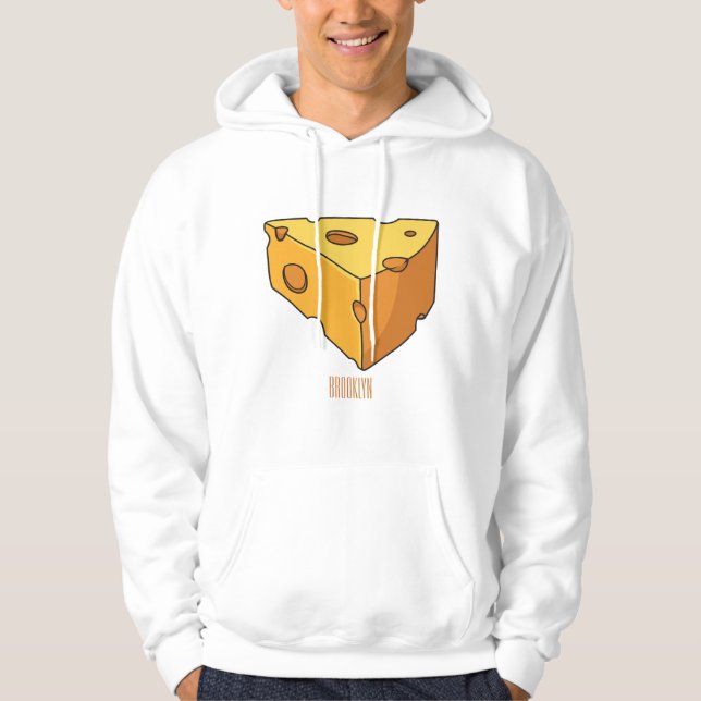 Cheese cartoon illustration  hoodie (Front)