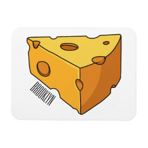 Cheese cartoon illustration  magnet