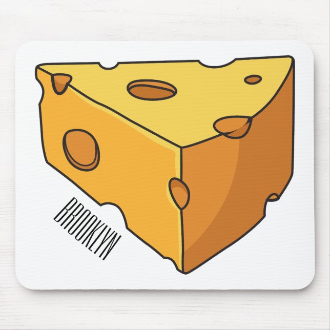Cheese cartoon illustration mouse pad (Front)