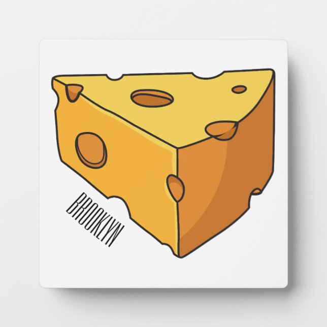 Cheese cartoon illustration plaque (Front)