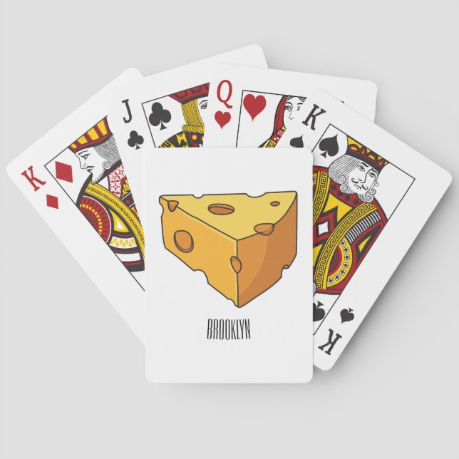 Cheese cartoon illustration  playing cards (Back)
