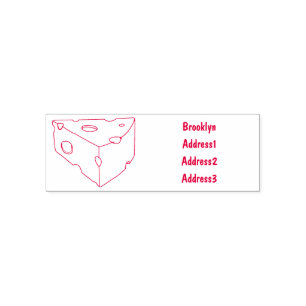 Cheese cartoon illustration self-inking stamp