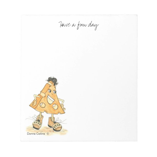 Cheese Cartoon note pad (Front)