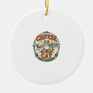 Cheese Charcuterie Cat Cheese Charcuterie Cat Vint Ceramic Tree Decoration